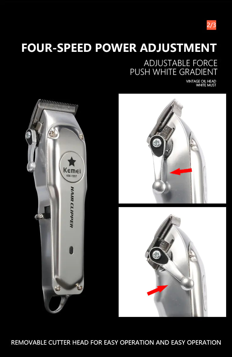 Cortapelos Eléctrico Recargable Kemei para Hombres