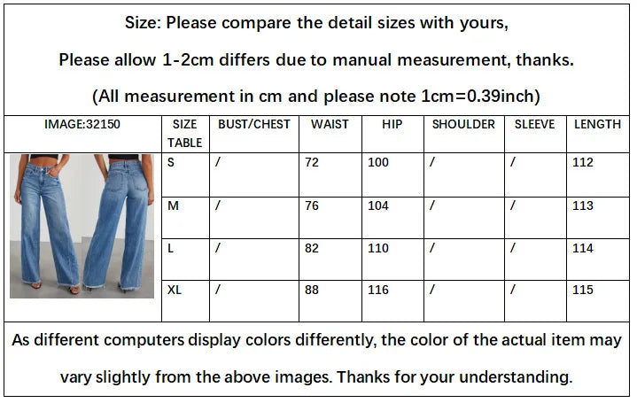 Jeans Women Straight Long Pants Casual Floor Length Mom Pant Blue High Waist Elegant Splice Pockets Slim Y2k Denim Trousers